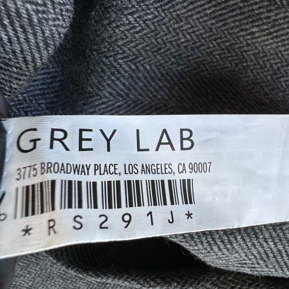 Grey Lab Jacket Size M Grey Herringbone MUCH MORE LOVE PLS! Blazer Coat NWT - Picture 4 of 12